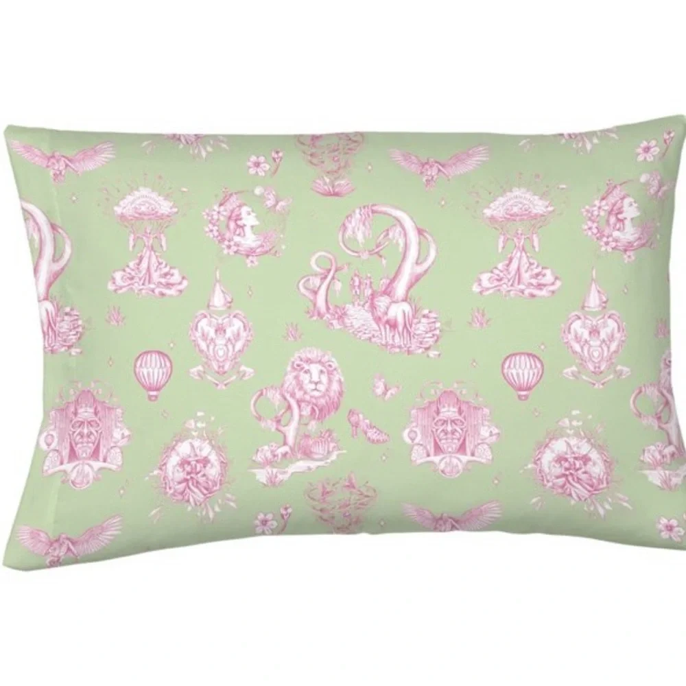 Wicked For Good Katie Kime Artwork Full Sheet Set Green Pink Character Artwork
